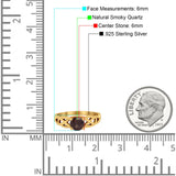 Vintage Style Round Natural Stone Trinity Ring