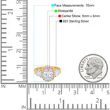 Three Stone Oval Natural Stone Trio Ring