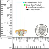 Three Stone Oval Natural Stone Trio Ring