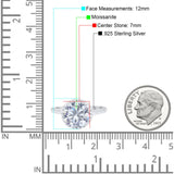 Art Deco Round Natural Stone Halo Ring