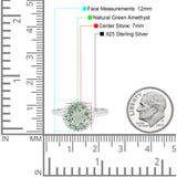 Art Deco Round Natural Stone Halo Ring