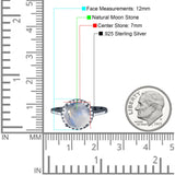 Art Deco Round Natural Stone Halo Ring