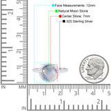 Art Deco Round Natural Stone Halo Ring