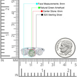 Three Stone Round Natural Stone Ring