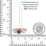 Three Stone Round Natural Stone Ring