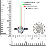 Art Deco Round Natural Stone Halo Ring