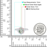 Art Deco Round Natural Stone Halo Ring