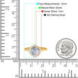 Art Deco Round Natural Stone Halo Ring