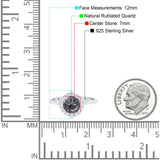 Art Deco Round Natural Stone Halo Ring