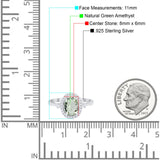 Oval Natural Stone Engagement Ring