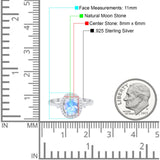 Oval Natural Stone Engagement Ring