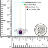 Round Natural Stone Wedding Ring