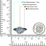 Round Natural Stone Wedding Ring