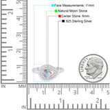 Round Natural Stone Wedding Ring