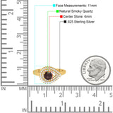 Round Natural Stone Wedding Ring