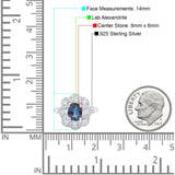 Vintage Style Oval Natural Stone Floral Ring