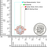 Vintage Style Oval Natural Stone Floral Ring