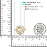 Vintage Style Oval Natural Stone Floral Ring