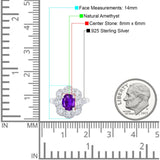 Vintage Style Oval Natural Stone Floral Ring