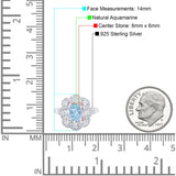 Vintage Style Oval Natural Stone Floral Ring