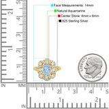 Vintage Style Oval Natural Stone Floral Ring