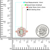 Vintage Style Oval Natural Stone Floral Ring