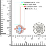 Vintage Style Oval Natural Stone Floral Ring