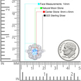 Vintage Style Oval Natural Stone Floral Ring