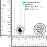 Vintage Style Oval Natural Stone Floral Ring