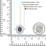 Vintage Style Oval Natural Stone Floral Ring