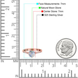 Art Deco Round Natural Stone Wedding Ring