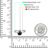 Art Deco Round Natural Stone Wedding Ring