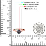 Art Deco Round Natural Stone Wedding Ring