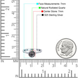 Art Deco Round Natural Stone Wedding Ring