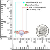 Pear Teardrop Natural Stone Wedding Ring