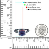 Round Natural Stone Wedding Ring