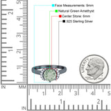 Round Natural Stone Wedding Ring