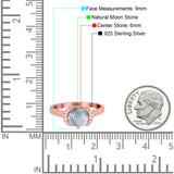 Round Natural Stone Wedding Ring