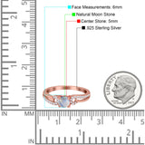 Art Deco Round Natural Stone Curved Ring