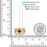 Two Piece Round Natural Stone Ring