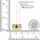 Two Piece Round Natural Stone Ring