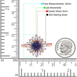 Art Deco Round Natural Stone Cocktail Ring