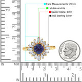 Art Deco Round Natural Stone Cocktail Ring