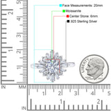 Art Deco Round Natural Stone Cocktail Ring