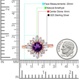 Art Deco Round Natural Stone Cocktail Ring