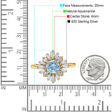 Art Deco Round Natural Stone Cocktail Ring