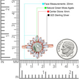 Art Deco Round Natural Stone Cocktail Ring