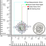 Art Deco Round Natural Stone Cocktail Ring