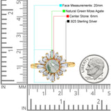 Art Deco Round Natural Stone Cocktail Ring