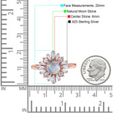 Art Deco Round Natural Stone Cocktail Ring